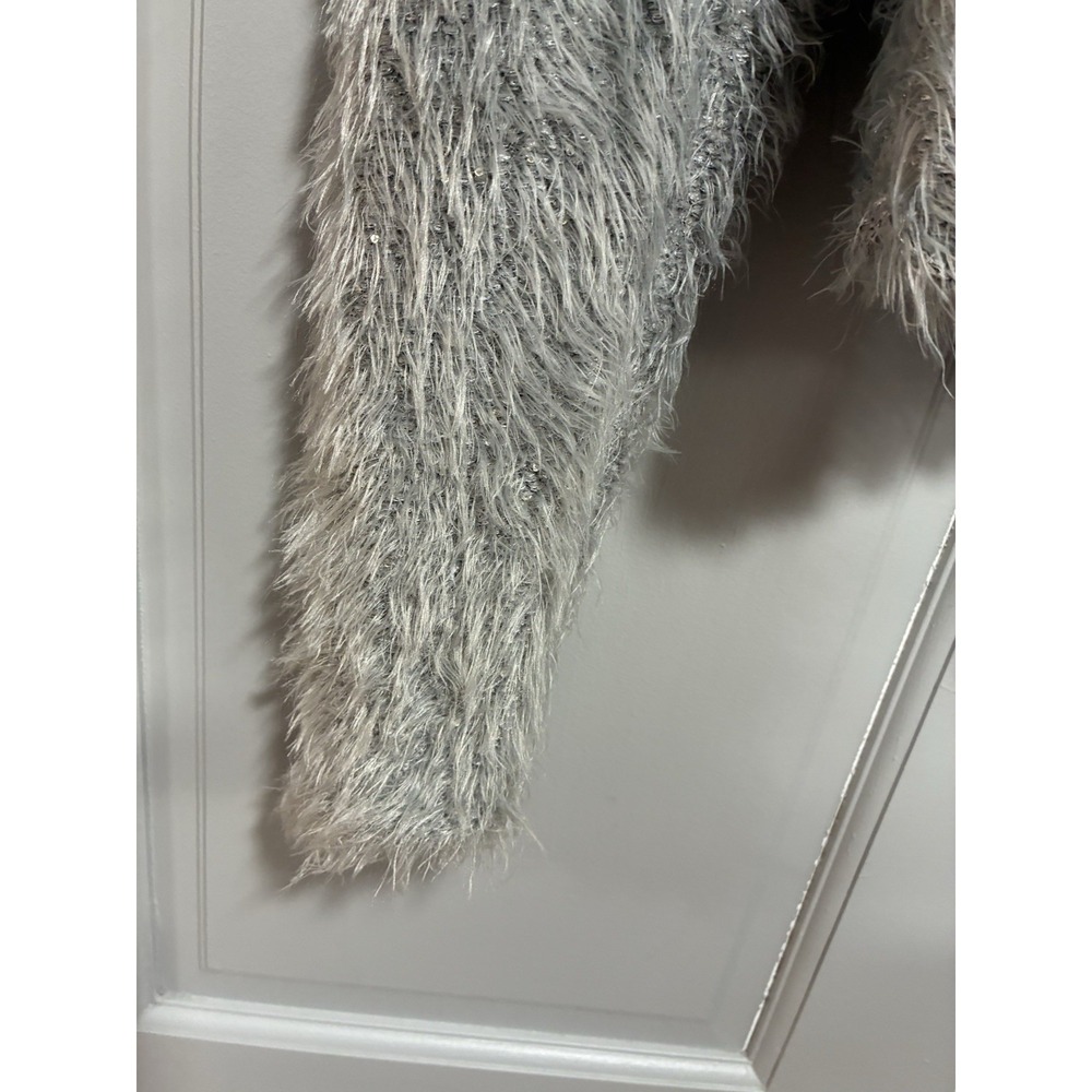 Free People Womens Cardigan Fuzzy Wrap Cropped Cardigan Size XS Gray Casual - Picture 5 of 10